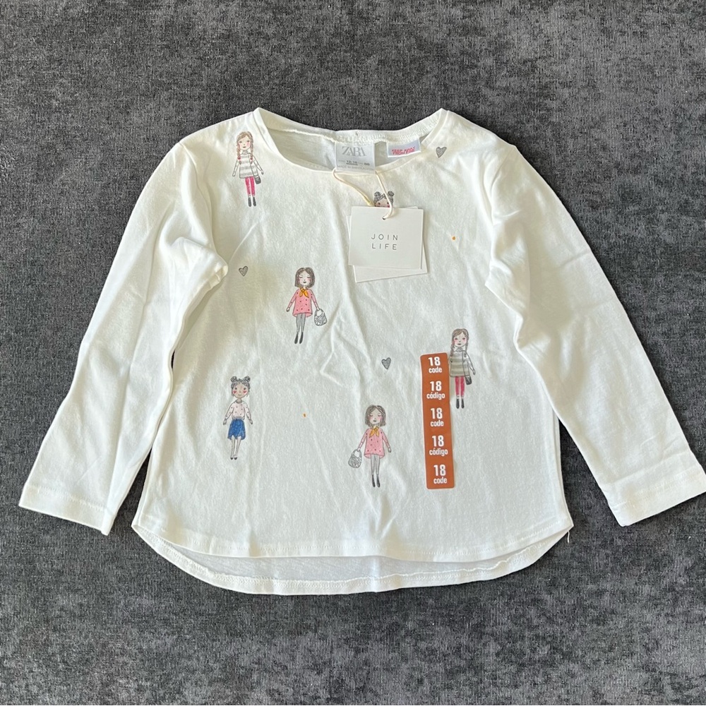 NWT Zara Long Sleeve Shirt Size 12-18 Months
